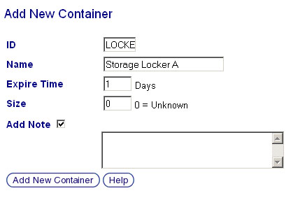 Add new container