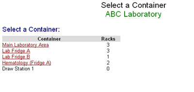 Manifest - Container Selection Screen