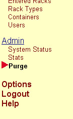 Navigation Menu Admin &gt; Purge