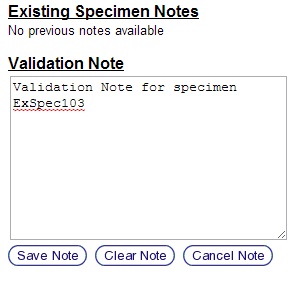 Validation Note Controls